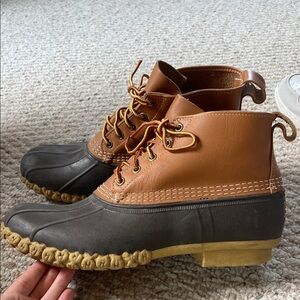 L.L. Bean Tan and Black Boots